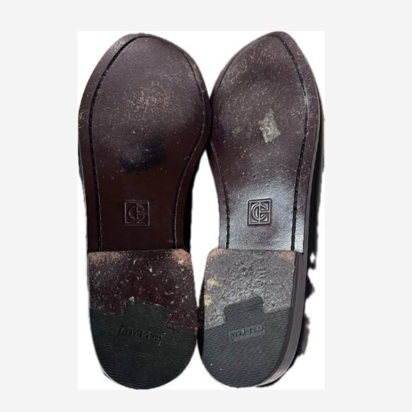 Cole Haan Leather Loafer Tasseled Men Size 11 B (Narrow) Black 3/4" Heel Slip On - Picture 6 of 7